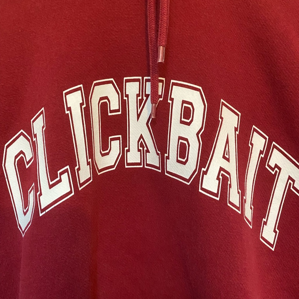 Clickbait- Red hoodie - Meduim